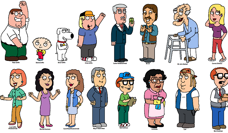 Channel 5 News Family Guy Characters Art Collectibles Mixed Media 