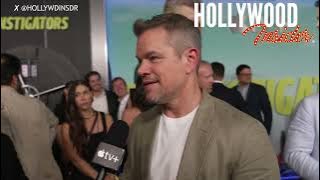 Matt Damon Spills Secrets on ‘The Instigators’ at Premiere