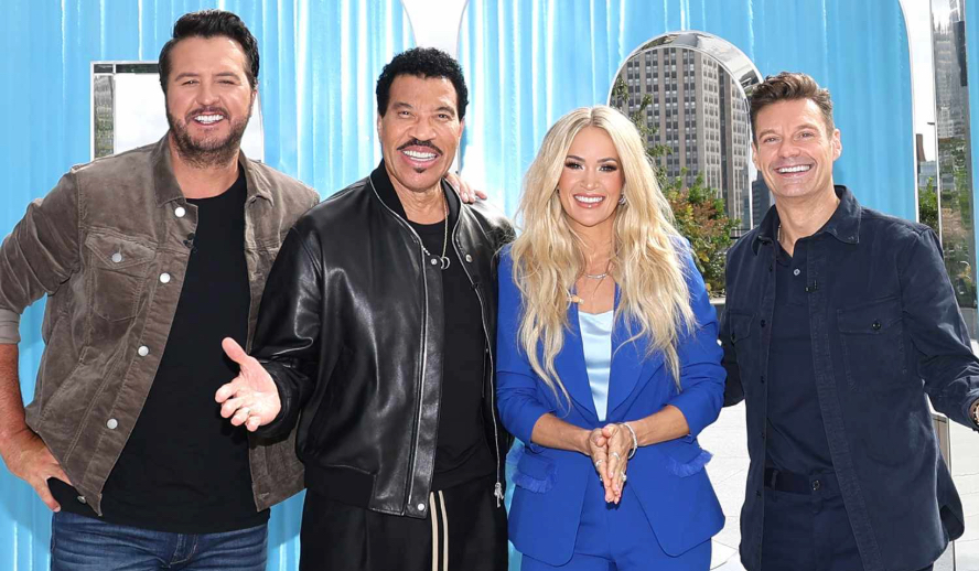 'American Idol' Luke Bryan, Lionel Richie, Carrie Underwood and Ryan Seacrest 